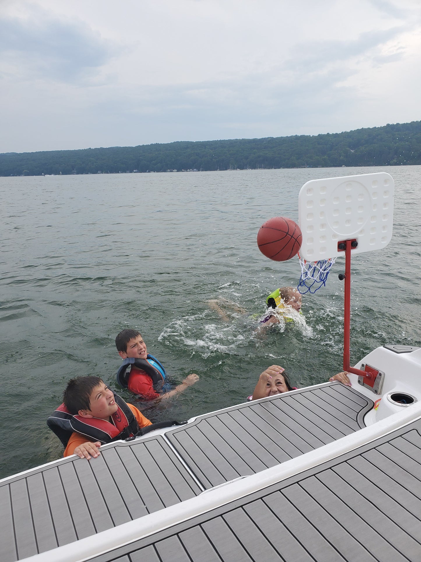 JEWLS Stainless Swimdeck Basketball Hoop Kit